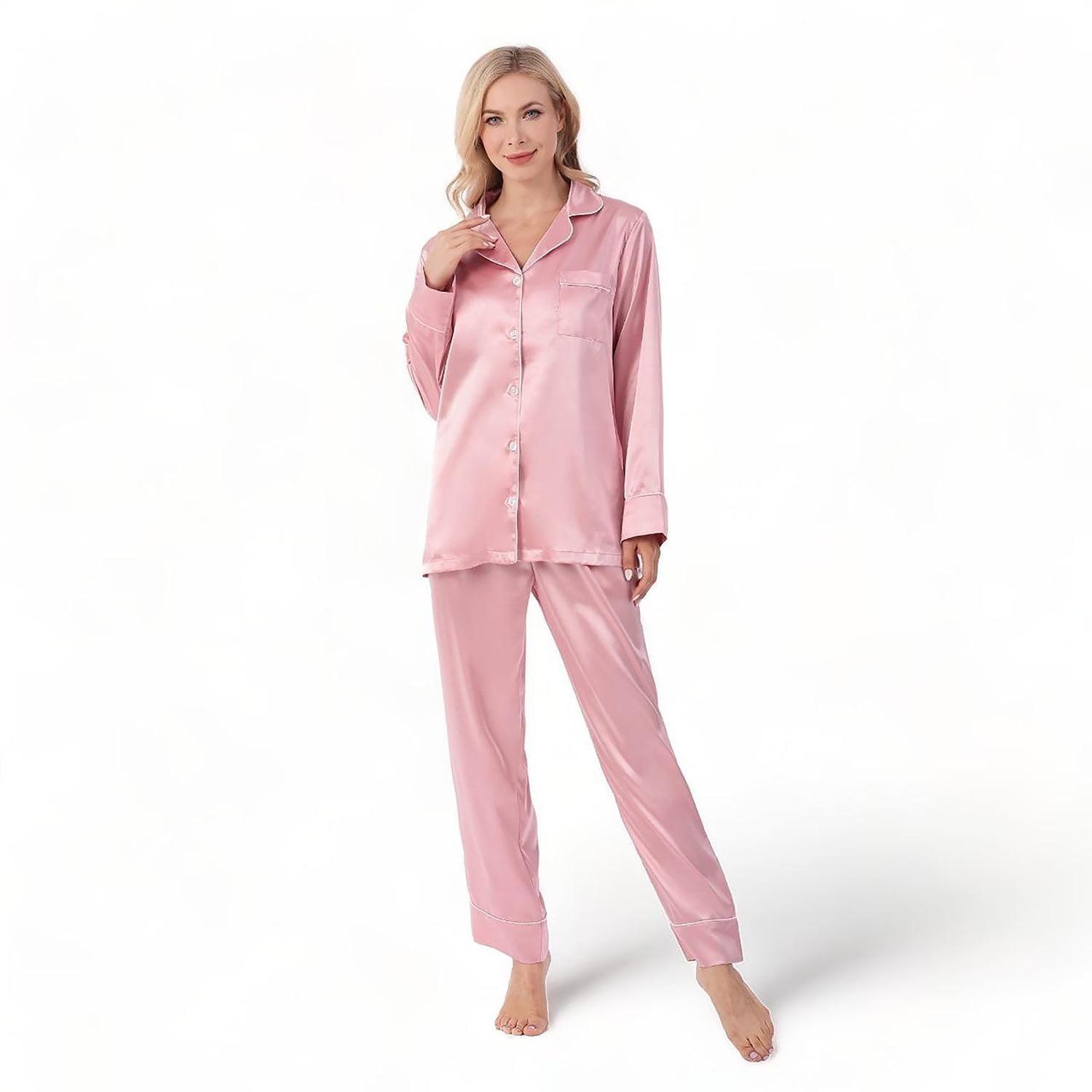 Pyjama Satin Rose Élégance